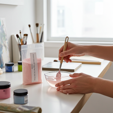 Acrylic Resin Powder Self-Cure Type 2 Class 2 pour Original Pink Shade 100 Gr/1 Oz liquid