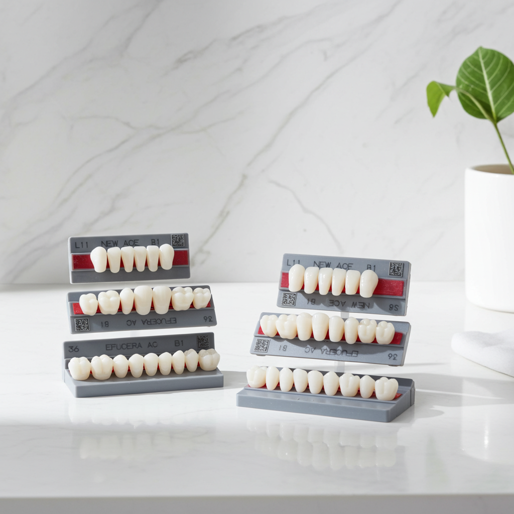 Full Mouth Set Upper And Lower  acrylic resin teeth shade B1 Size Extra Large