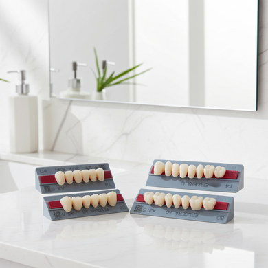 28 Upper and Lower Anterior and Posterior Acrylic Denture Teeth Shade A3.5 Size Medium