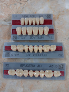 28 Upper and Lower Anterior and Posterior Acrylic Denture Teeth Shade A3.5 Size Medium