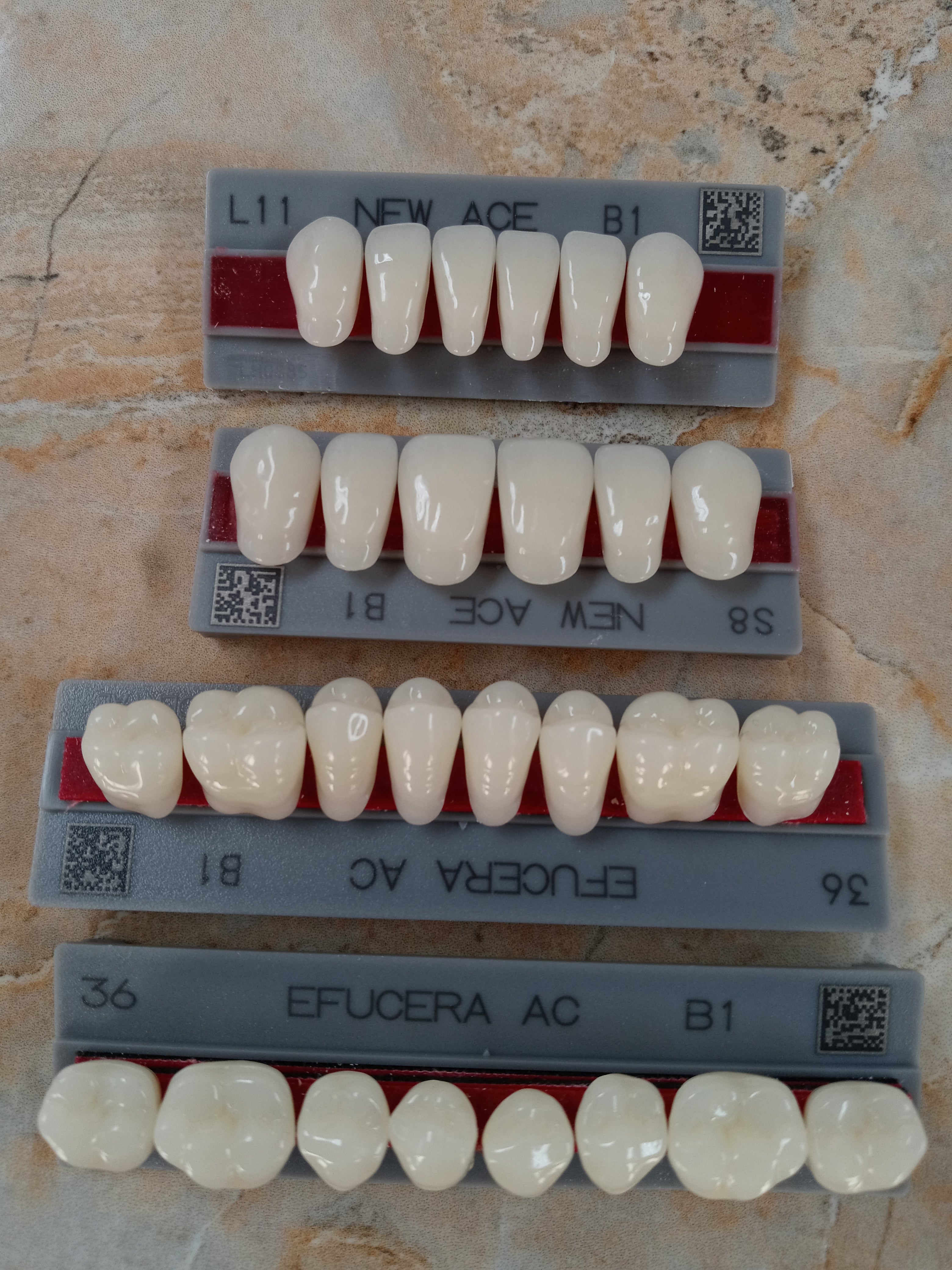 Full Mouth Set Upper And Lower acrylic resin teeth shade B1 Size Extra –  Saldentures