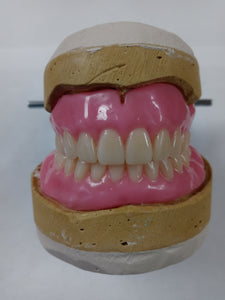 Dentures Upper And Lower Medium Pink Full set Acrylic False Teeth A2 Shade Size Lower 2.5 inches Size upper 2.5 Inches