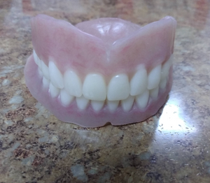 Dentures Full Upper and Lower Dark False Teeth Set Small