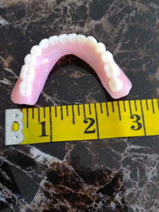 Small Lower Pink Acrylic False Teeth Denture