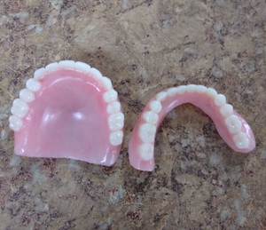 Full Dentures Upper and Lower False Teeth Set Small